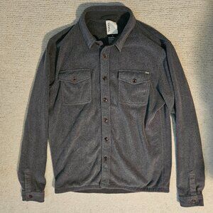 Vuori Men's Aspen Shirt Jacket Shacket Gray Medium M Fleece Button Front Casual
